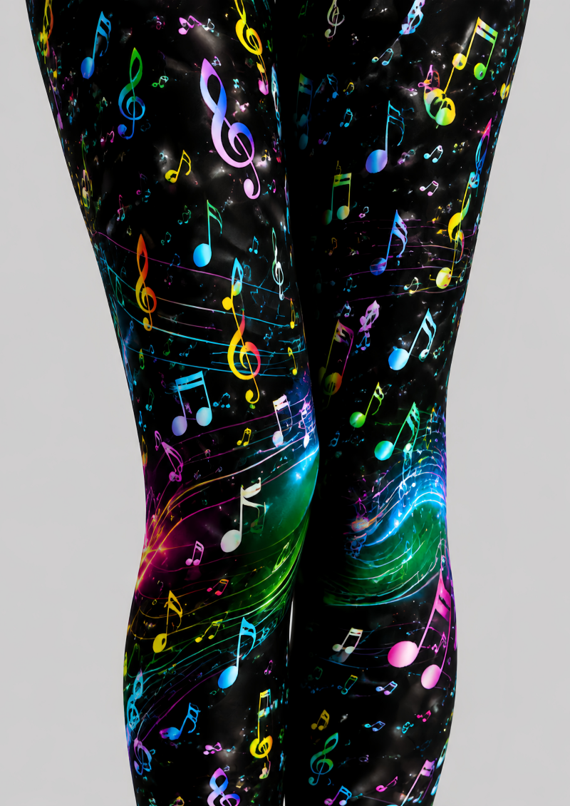 Music Note Tights Colorful Rave Festival Pantyhose D68-18