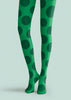 Y2K Green Dot Pattern Tights Hosiery Pantyhose D69-6
