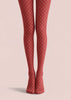 Retro Coral Polka Dot Tights Hosiery Pantyhose D69-7