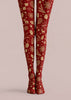 Golden Christmas Graphic Tights Hosiery Pantyhose H610-6