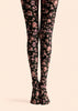Romantic Floral Print Tights Elegant Flower Hosiery H68-105
