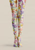 Monet Garden Floral Tights Hosiery Pantyhose H68-106