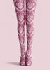 Dusty Rose Victorian Lace Patterned Tights H68-5
