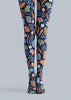 Ginkgo Leaf Floral Print Tights Hosiery Pantyhose H69-46