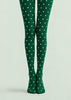 Green Polka Dot Holiday Everyday Tights Pantyhose L610-17