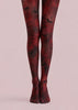 Red Gothic Bat Halloween Party Tights L67-18