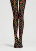 Boho Floral Diamond Tights Hosiery Pantyhose L68-106