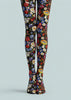 Woodland Bloom Floral Print Tights Hosiery Pantyhose L68-109