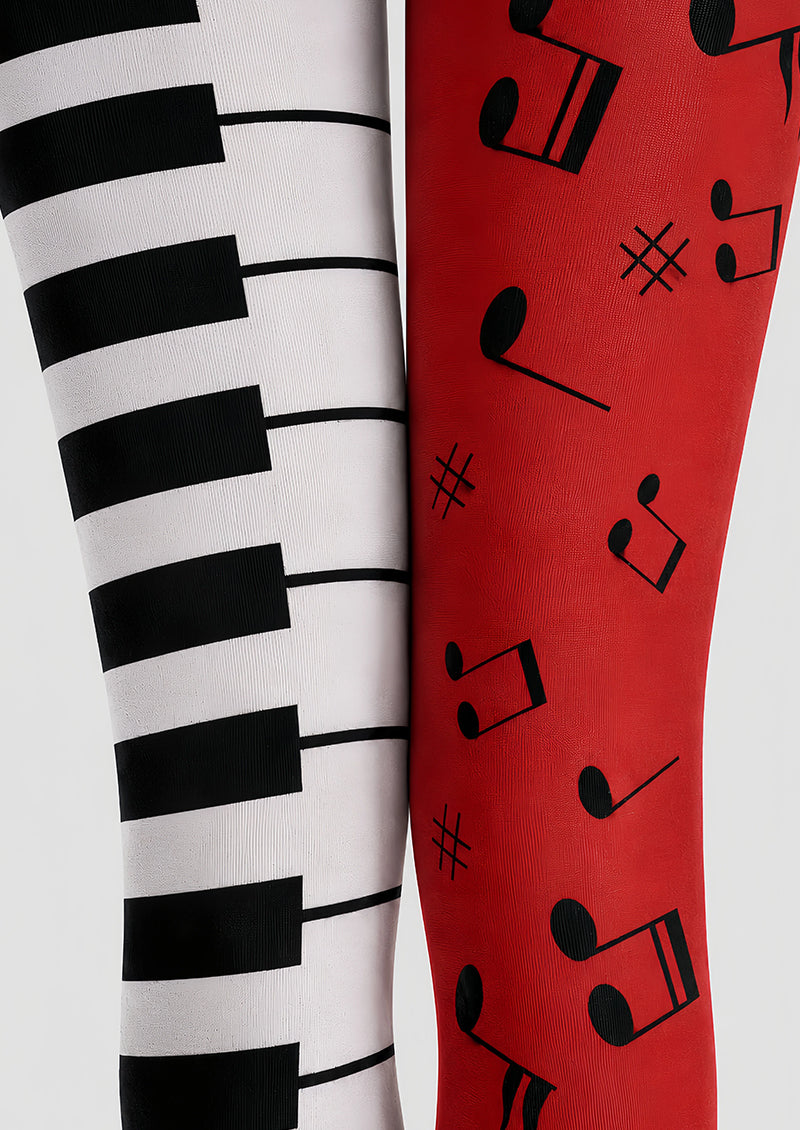 Musical Notes Piano Key Tights Hosiery Pantyhose L68-123