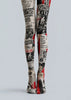 Punk Zine Graphic Print Tights Pantyhose L68-127