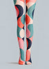 Pop Art Circle Pattern Pantyhose Rainbow Tights L68-12