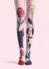 Pink Cat Dog Pantyhose Floral Animal Print Tights L68-16