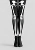 Skeleton Bone Halloween Tights Black White L69-34