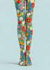 Romantic Floral Garden Print Tights Hosiery Pantyhose L69-37