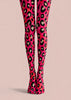 Y2K Pink Leopard Tights Hosiery Pantyhose L69-4