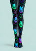 Neon Goat Skull Graphic Tights Hosiery Pantyhose L69-49
