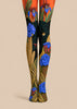 Black Panther Floral Graphic Tights Hosiery Pantyhose L69-52