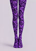 Halloween Purple Swirl Graphic Tights Hosiery L69-59