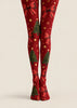 Christmas Tree Bow Print Tights Pantyhose Hosiery Z610-32
