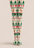 Ivory Fair Isle Christmas Print Tights Reindeer Tree Z610-60