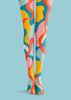 Color Block Graphic Tights Y2K Fashion Pantyhose Z69-11