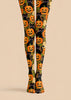 Halloween Pumpkin Cat Graphic Tights Pantyhose Z69-65