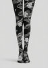 Artistic Black White Floral Tights Hosiery Pantyhose Z69-95