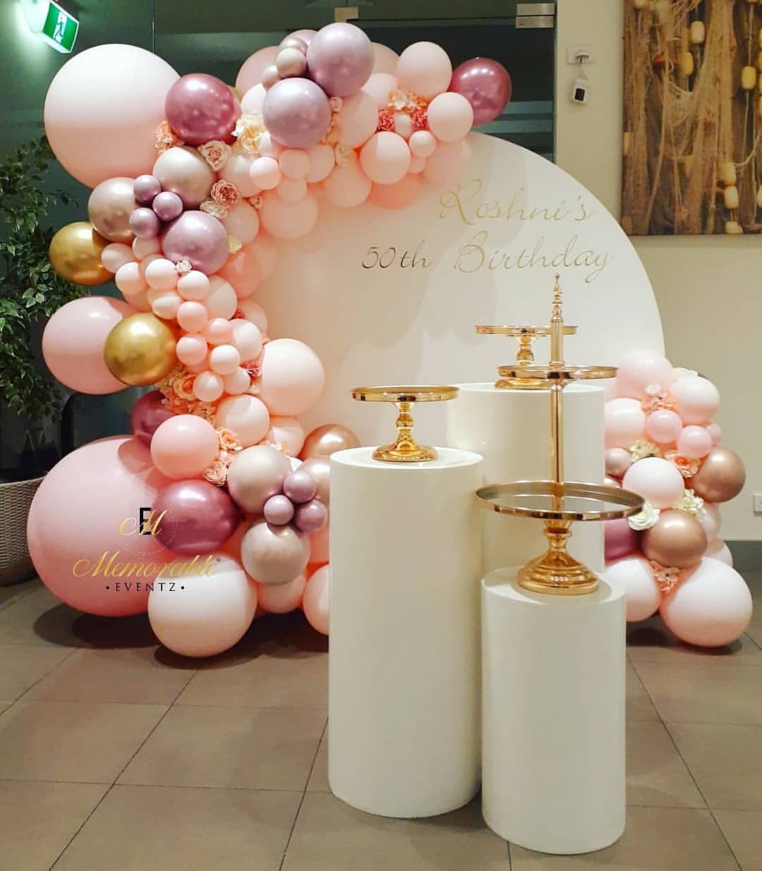 Custom Round Fabric Backdrop for Birthday Baby Shower Party