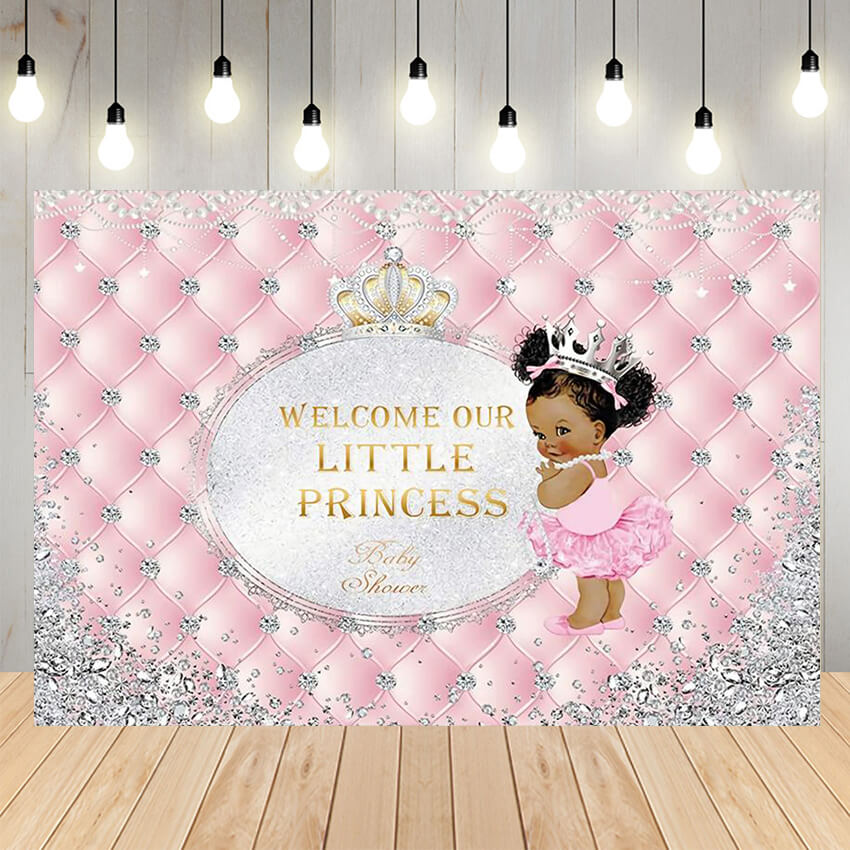 Diamond Pink Baby Shower Custom Backdrop