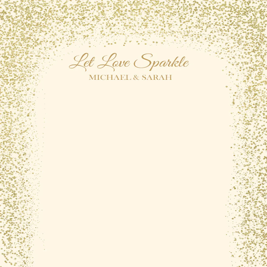 Glitter Personalized Wedding Engagement Backdrop
