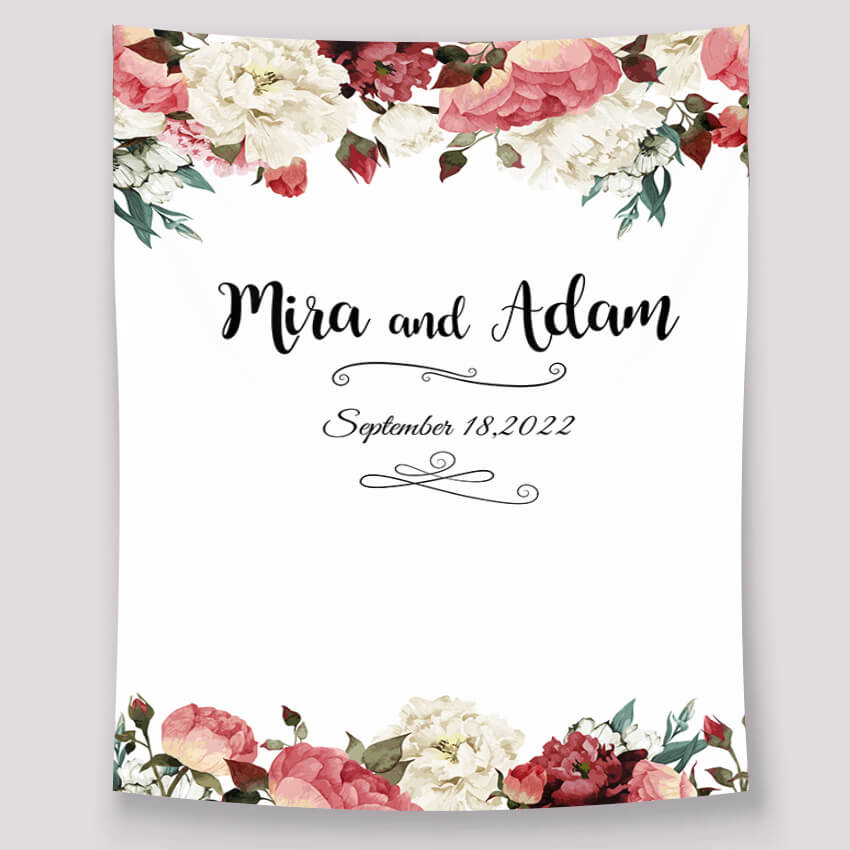 Wedding Decoration Floral Wreath Backdrop
