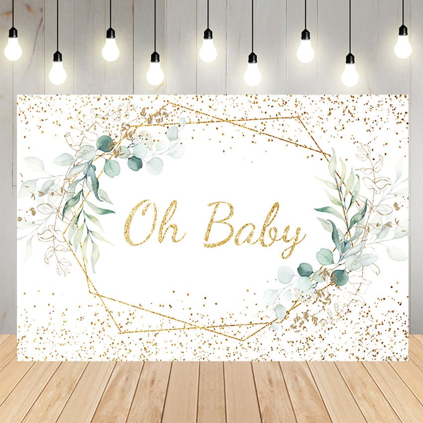 Boho Flower Wreath Baby Shower Backdrop