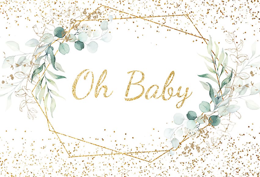 Boho Flower Wreath Baby Shower Backdrop