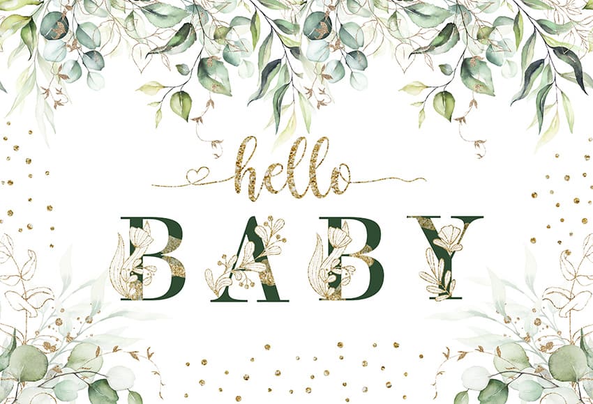 Greenery Eucalyptus Leaves Custom Backdrop