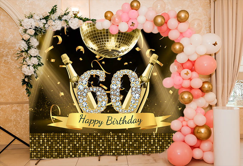 Stage Spot Light Birthday Party Backdrop