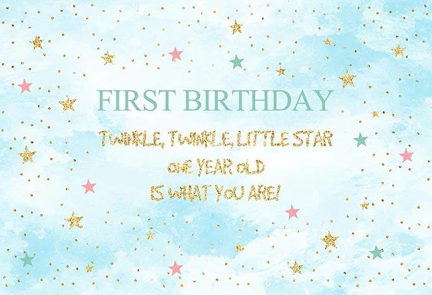First Birthday Twinkle Star Backdrop