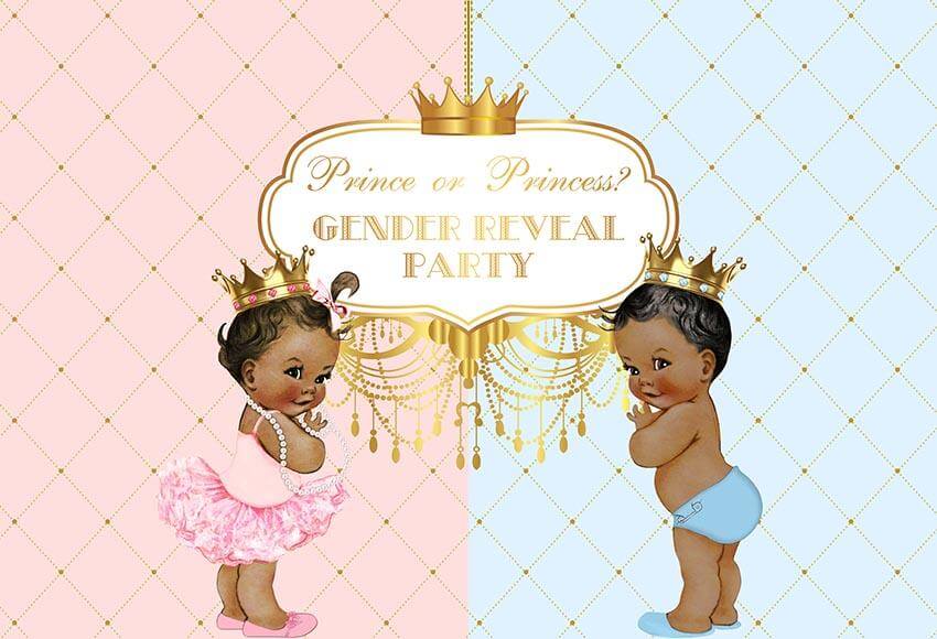Prince or Princess Gender Reveal Backdrop