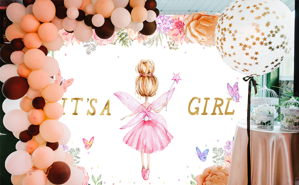 It’s A Girl Gender Reveal Backdrop