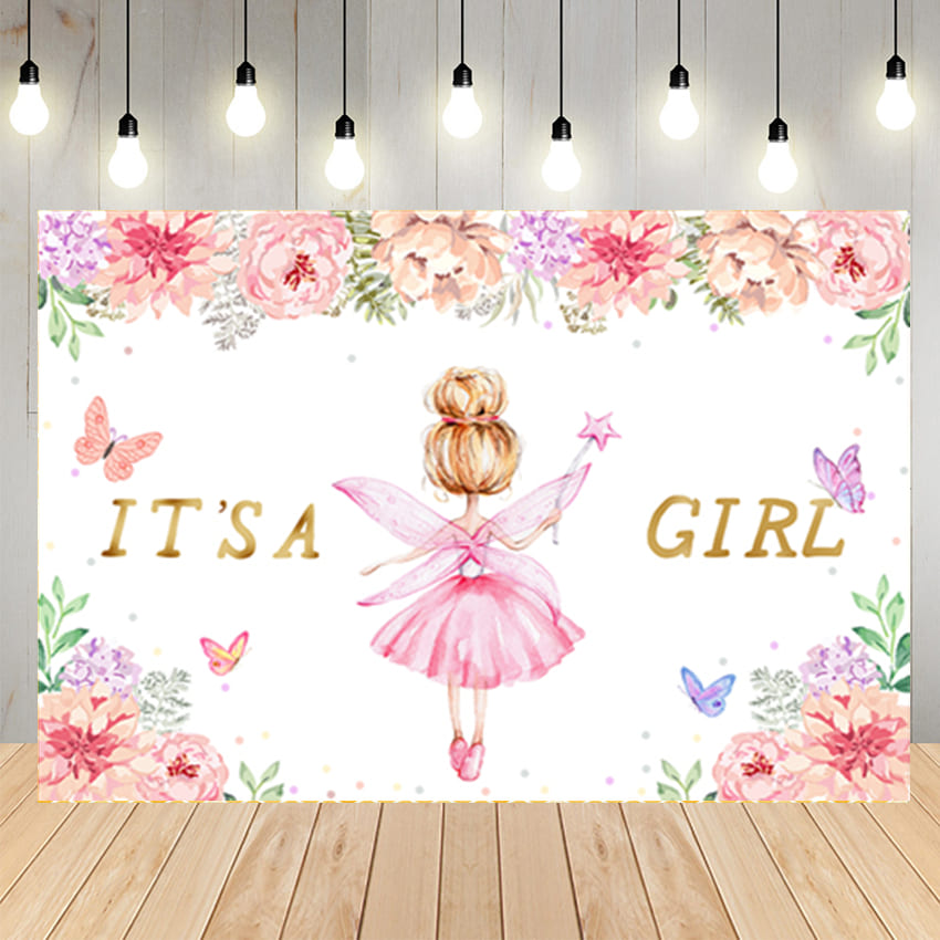 It’s A Girl Gender Reveal Backdrop