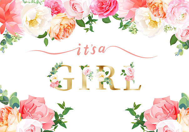 Gender Reveal Party Flower Backdrop