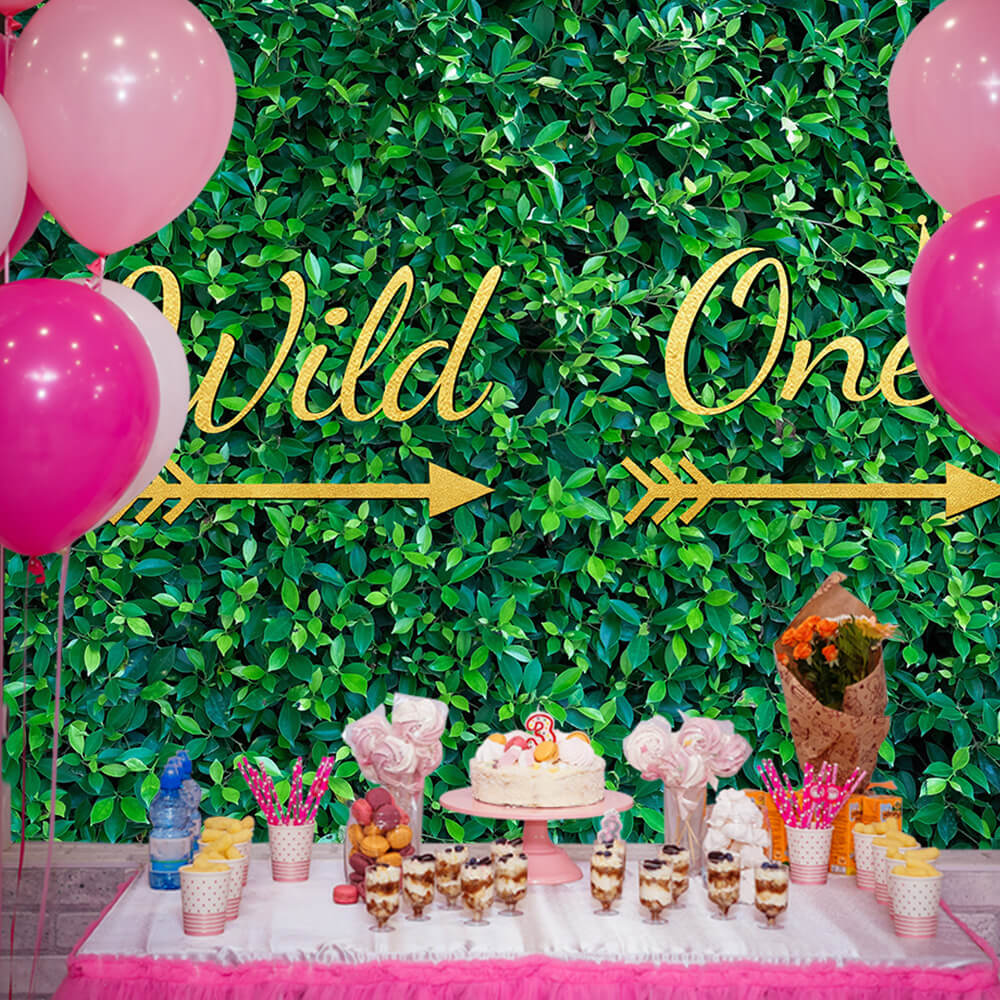 Wild One Grass Wall 1st Birthday Backdrop