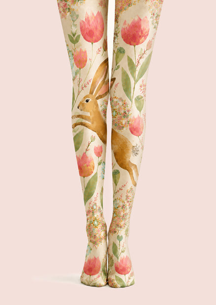 Cottagecore Floral Bunny Tights Pantyhose Z69-7
