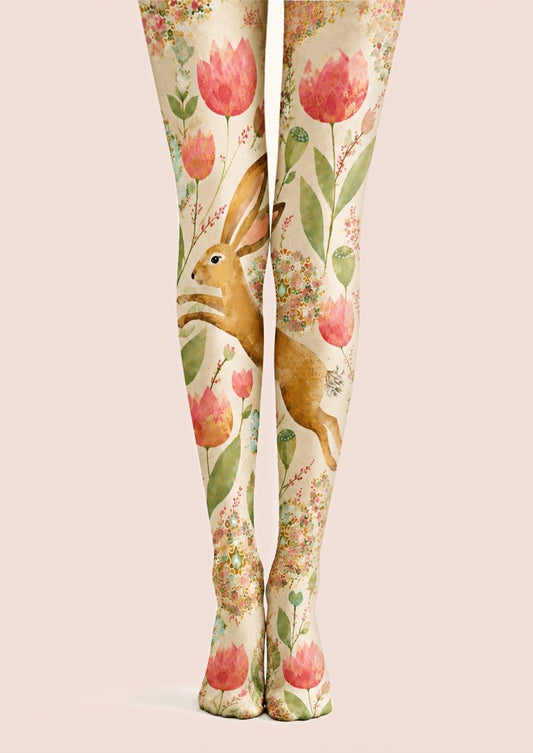 Cottagecore Floral Bunny Tights Pantyhose Z69-7