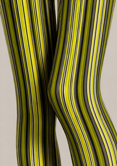 Cyber Glow Striped Tights Hosiery Pantyhose D68-11