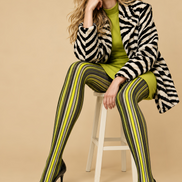 Cyber Glow Striped Tights Hosiery Pantyhose D68-11