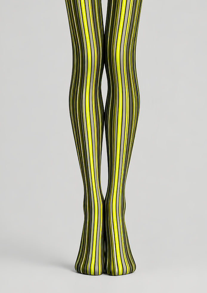 Cyber Glow Striped Tights Hosiery Pantyhose D68-11