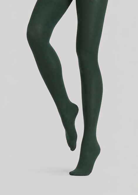 Dark Green Everyday Tights Solid Color Pantyhose D68-13