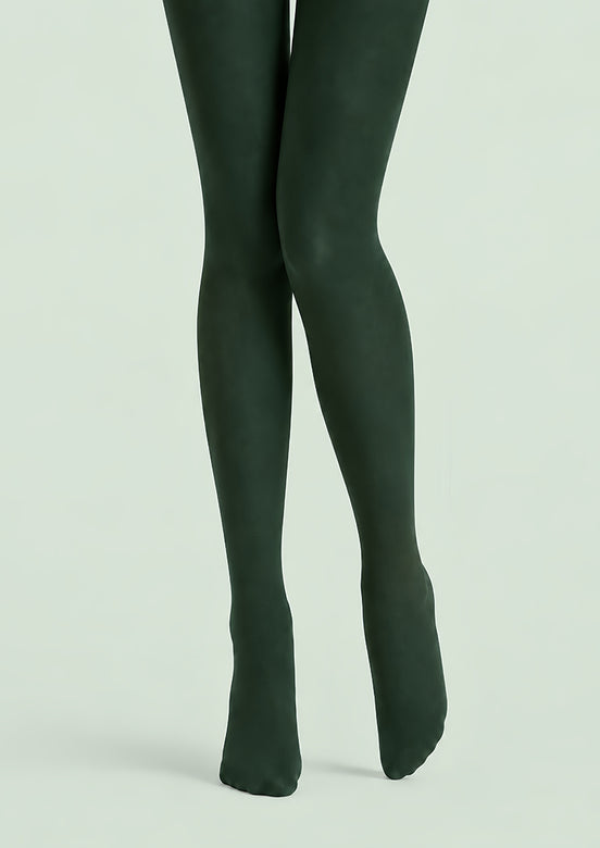 Dark Green Everyday Tights Solid Color Pantyhose D68-13