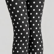 Black White Polka Dot Tights Classic Everyday Hosiery D68-14