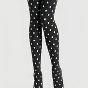 Black White Polka Dot Tights Classic Everyday Hosiery D68-14
